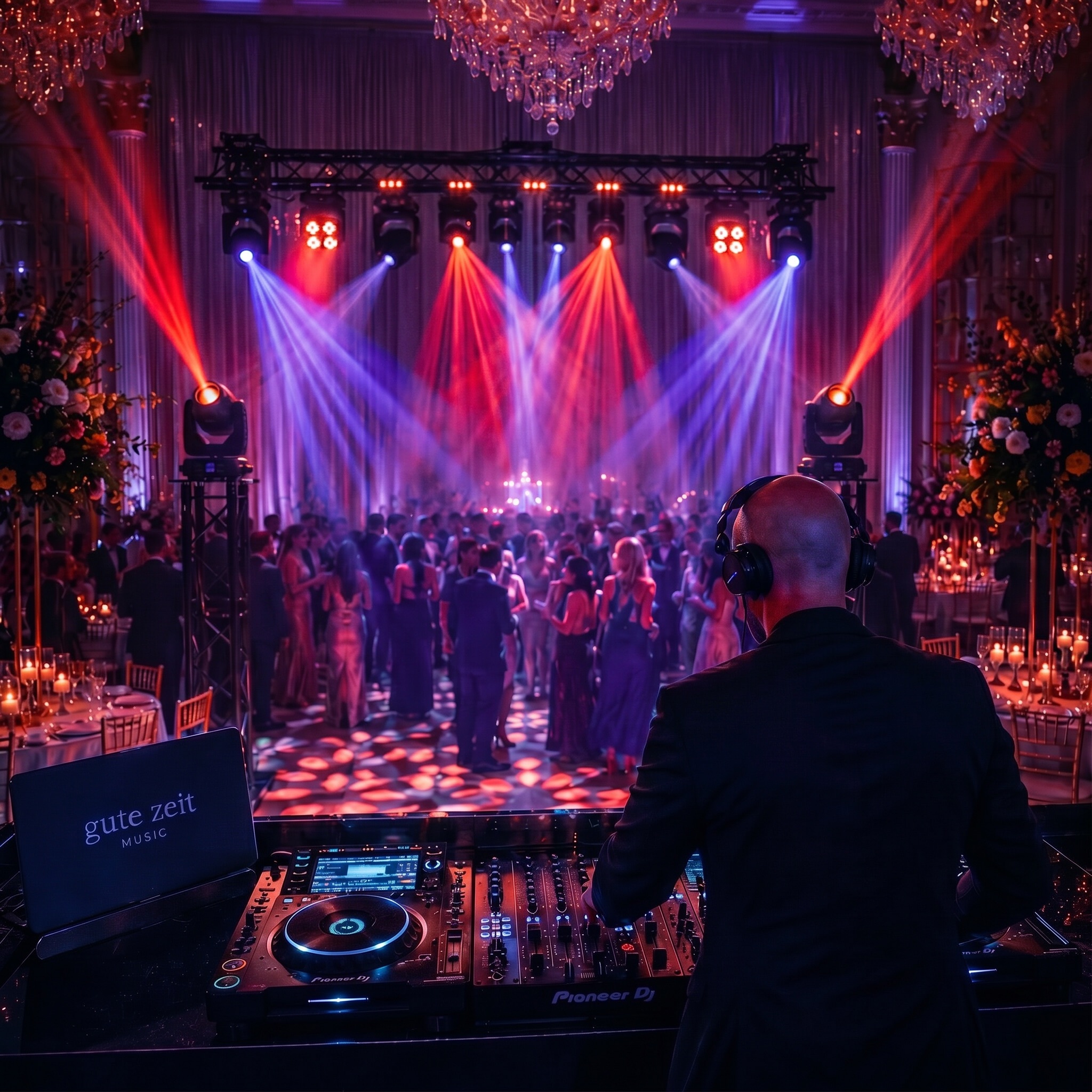 DJ-Setup bei einer Hochzeit